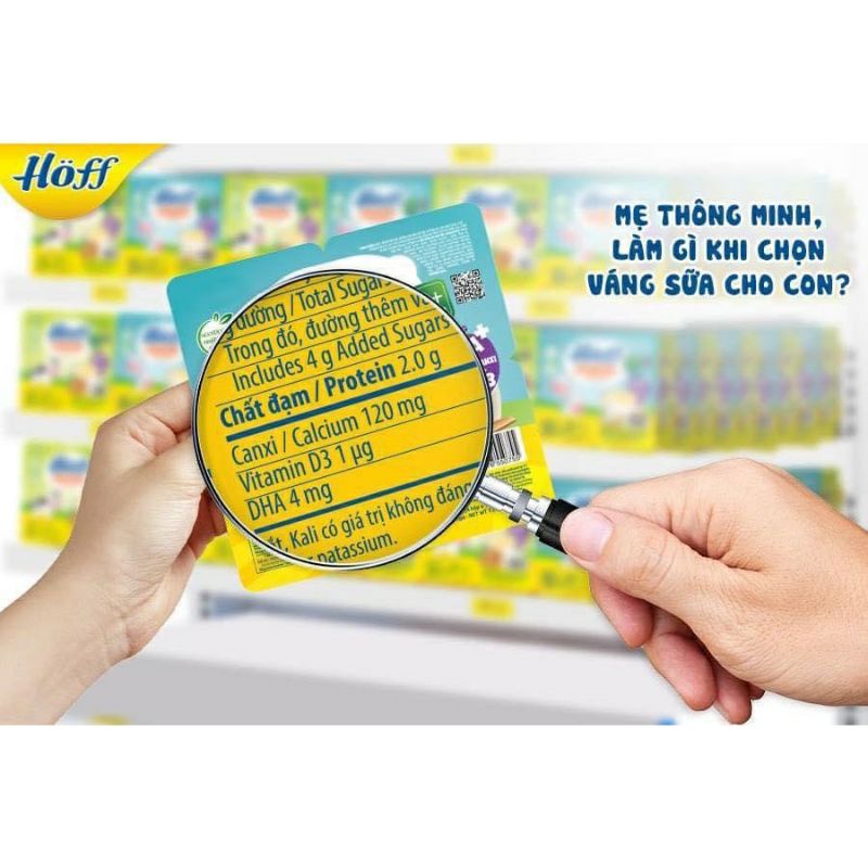 Lốc 4 hộp Váng Sữa Hoff Hạt Óc Chó