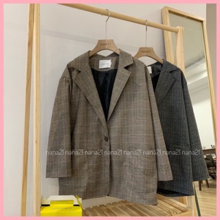 Vest dạ kẻ caro 2 lớp