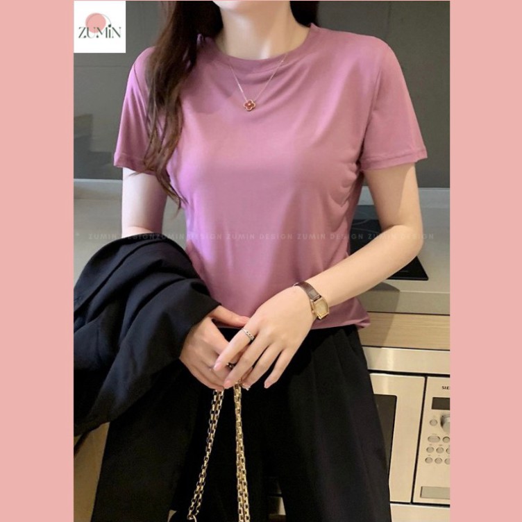 Áo phông nữ trơn màu,Áo thun nữ trơn màu,Áo phông 100% cotton cotton cao cấp, bền màu, không bai rão thoáng mát, | BigBuy360 - bigbuy360.vn