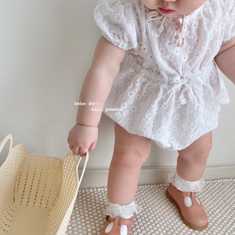 Áo liền quần bodysuit Hàn Quốc - Hoạ tiết hoa nhí - Mini Powder Lace String