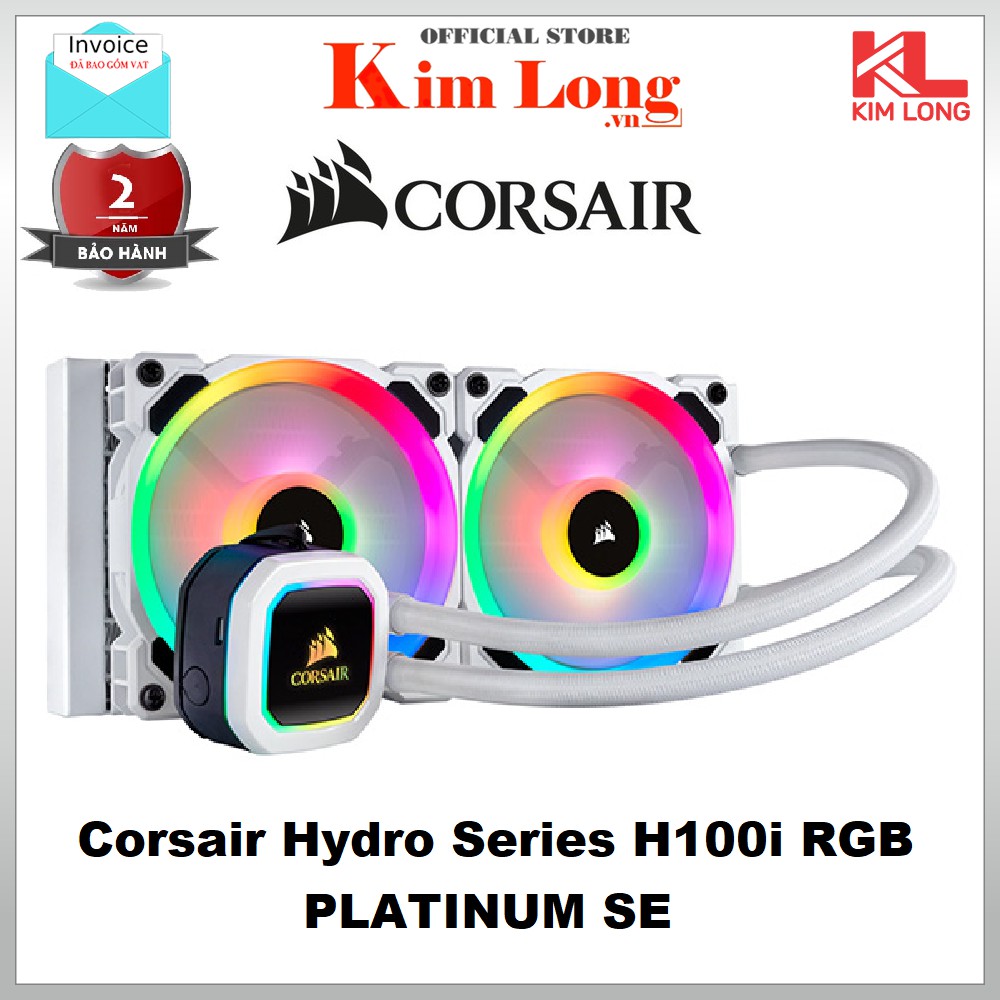 Corsair Hydro Series H100i RGB PLATINUM SE Tản nhiệt nước - Bảo hành 2 năm chính hãng