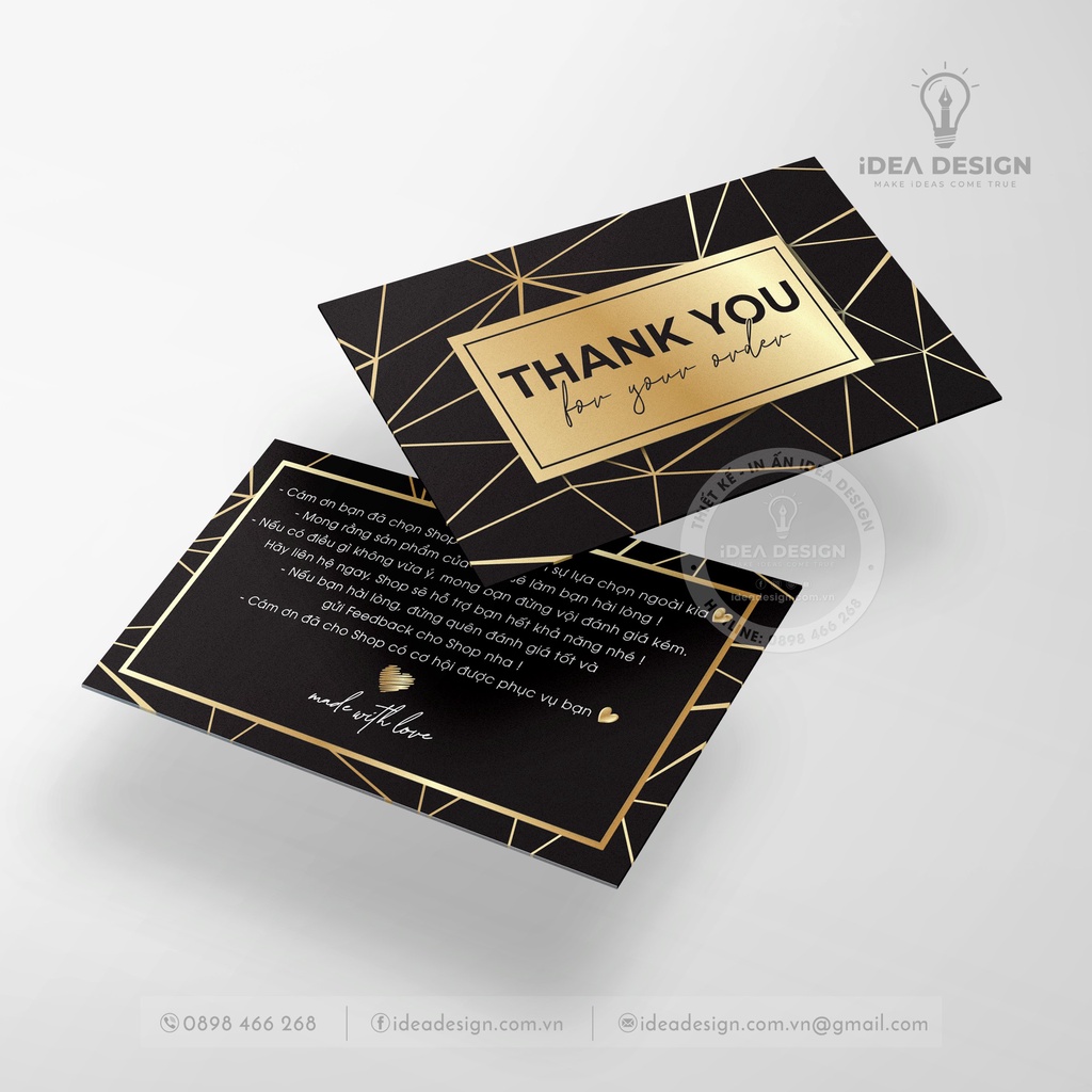 Card Cám Ơn, Card Thank You, Thiệp Cảm Ơn - Size 9x5,4cm