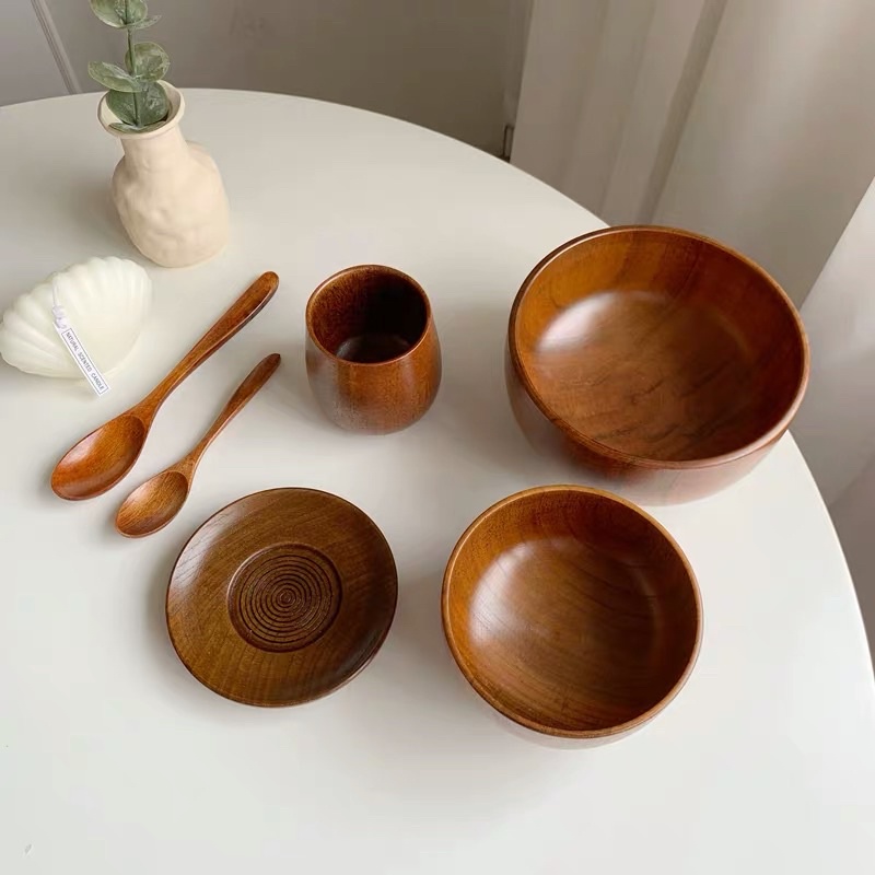 Bát gỗ ăn Nhật Bản, bát ăn sữa chua - Décor nha Sò