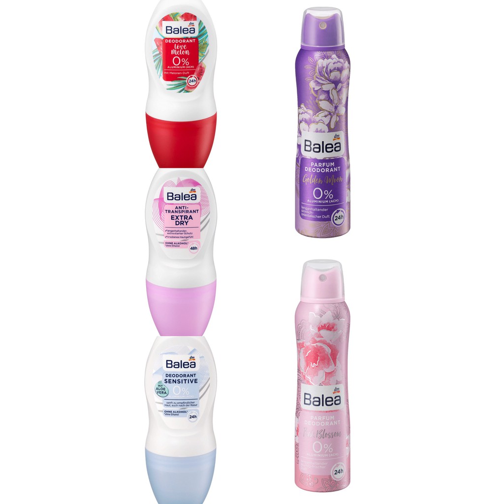 LĂN VÀ XỊT KHỬ MÙI BALEA, KHỬ MÙI, NGĂN MỒ HÔI LÊN ĐẾN 48H, 50ML -150ML, HÀNG NỘI ĐỊA ĐỨC