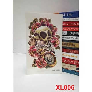 Hình xăm dán mặt quỷ có màu