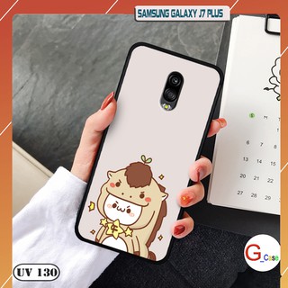 Ốp lưng Samsung Galaxy J7 Plus nhám viền dẻo