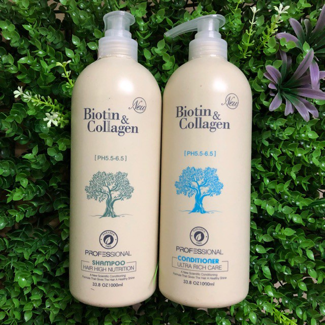 DẦU GỘI XẢ BIOTIN COLLAGEN NEW 1000ml hàng loại 1