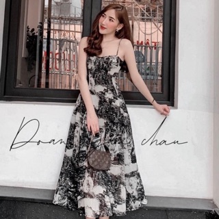 Đầm nữ ❤️FREESHIP❤️Đầm maxi loang xoè 2 dây có mút