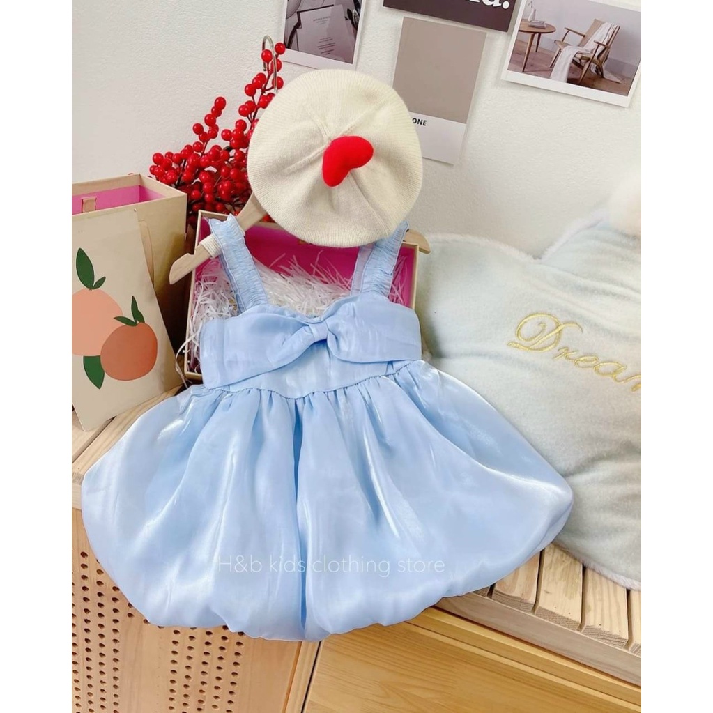 {TẶNG QUÀ}VÁY HAI DÂY TƠ BỒNG MẶC MÙA HÈ RẤT MÁT BÉ GÁI 8/18KG