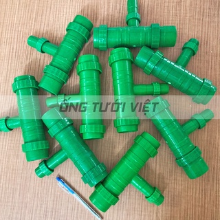Tê nối giảm ống mềm phi 49 ra 27 có đai giữ | Phụ kiện ống mềm dùng cho hệ thống tưới