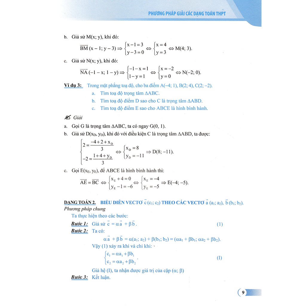 Sách: Phương Pháp Giải Các Dạng Toán THPT - Phương Pháp Tọa Độ Trong Mặt Phẳng