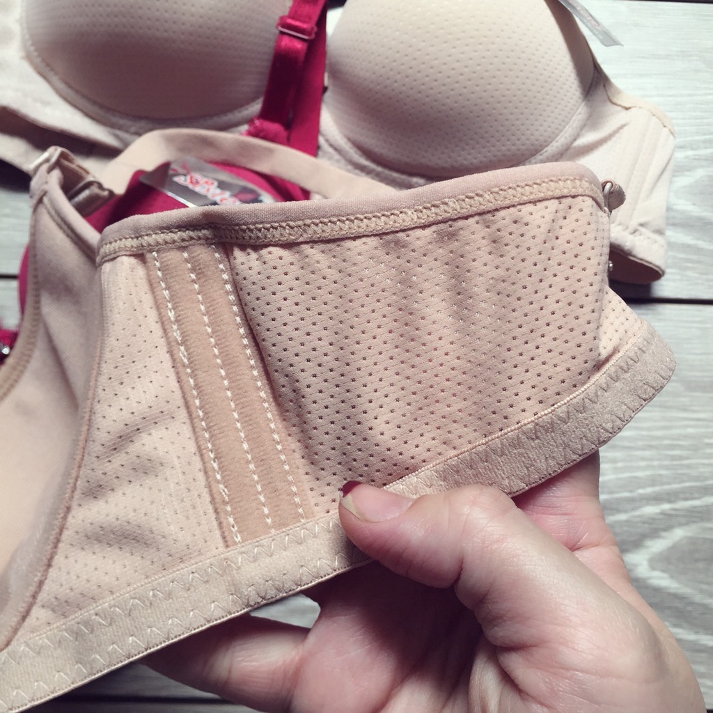 Áo Lót Nữ Nâng Vừa 2cm Không Gọng Thông Hơi Sisterhood Thái Lan 1996 Áo Ngực Nữ Không Gọng