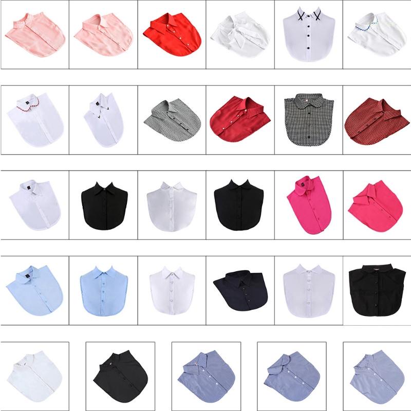 Cổ áo sơ mi giả in sọc caro/trơn có thể tháo rời 29 phong cách tùy chọn cho nữ  | BigBuy360 - bigbuy360.vn