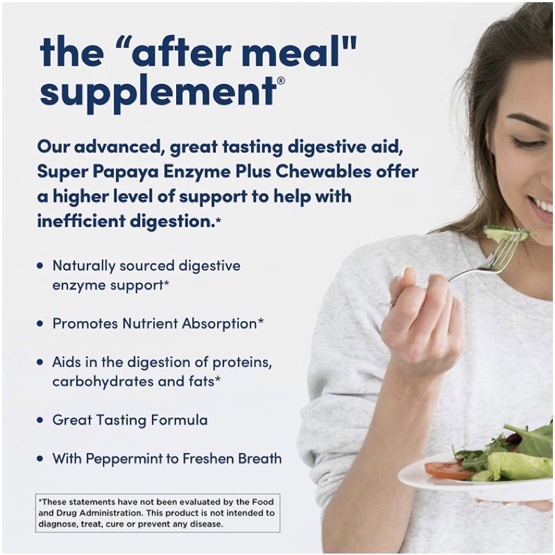 Viên nhai enzyme thuần chay hỗ trợ tiêu hoá American Health Super Papaya Plus Digestive Enzymes 360 viên USA