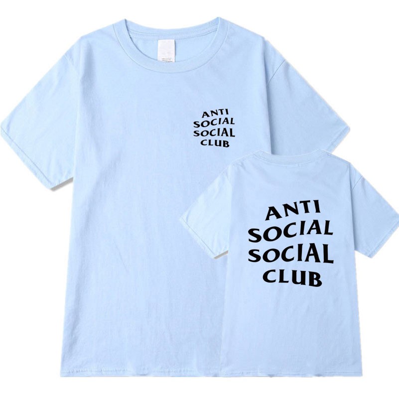 ANTI SOCIAL SOCIAL CLUB Áo Thun Cotton Cổ Tròn In Chữ Anti Social Club Thời Trang 2020 Mới Cho Nam Và Nữ