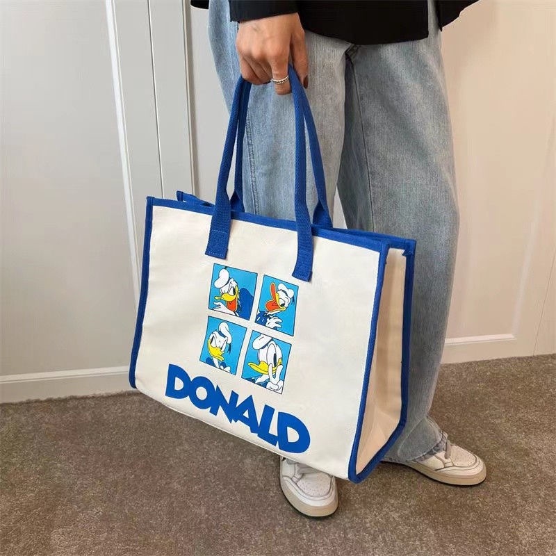 Túi Xách Canvas Sức Chứa Lớn Phong Cách Retro Mới Cho Nữ