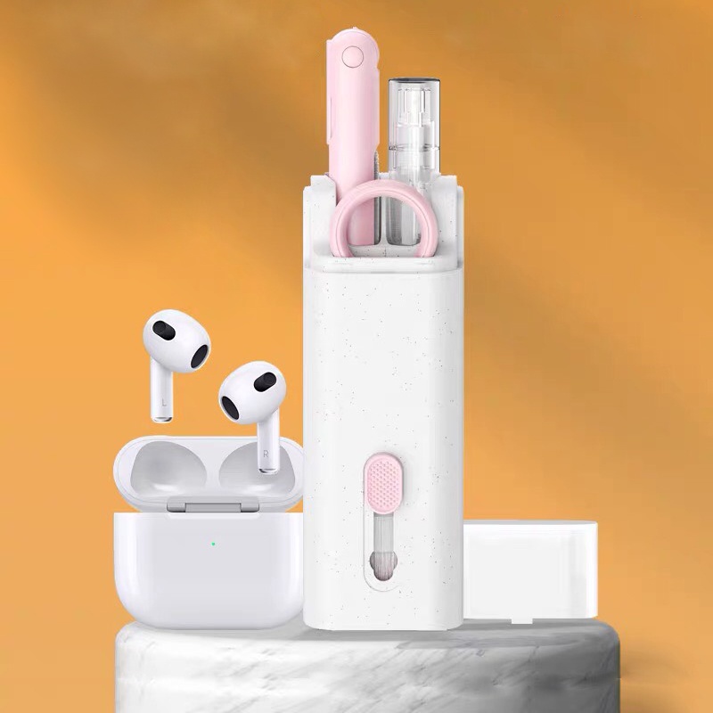 Bộ dụng cụ vệ sinh bàn phím cơ, tai nghe bluetooth 7 in 1 đa chức năng siêu tiện lợi làm sạch được hết mọi vị trí