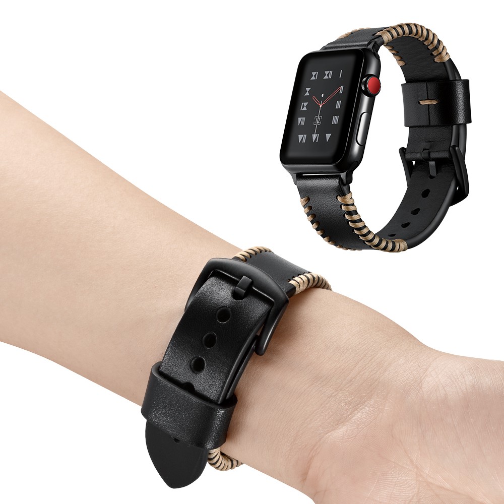 Quality Luxury Durable Leather Band Strap For Apple Watch Series 1 2 3 4 5 6 SE 7 38mm 42mm 40mm 44mm 41mm 45mm