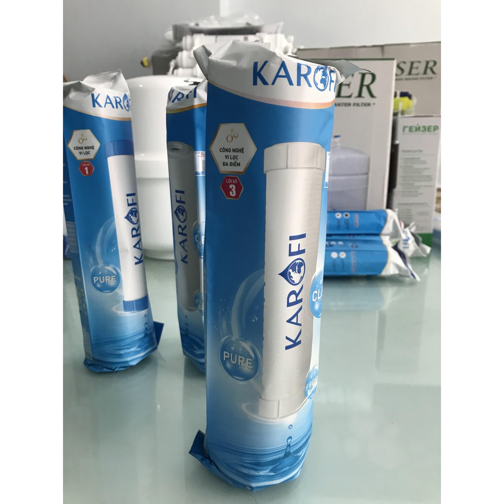 Bộ 3 Lõi Lọc Nước 1-2-3 Karofi - Chính hãng 100%