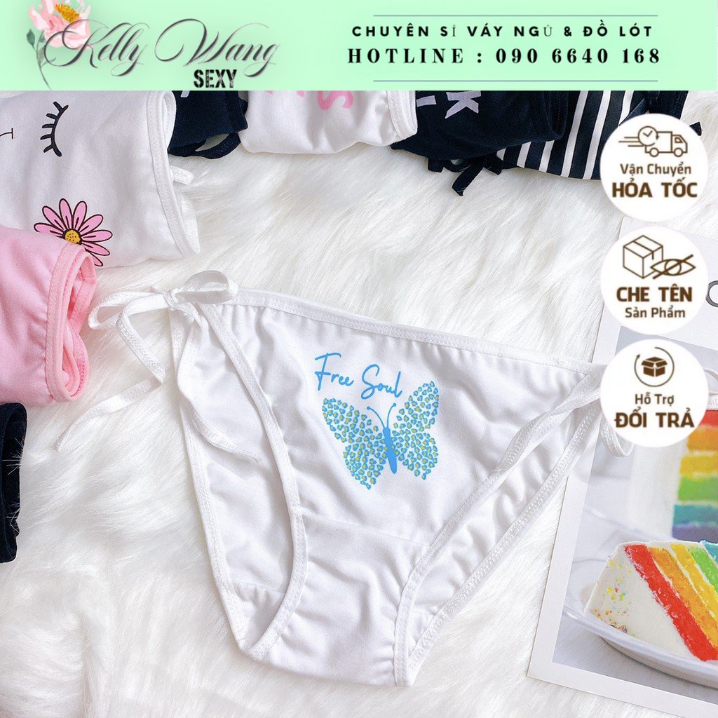 [có bán lẻ]- set 3 - 5quần chip cotton cột dây (ảnh thật ) - kelly wang