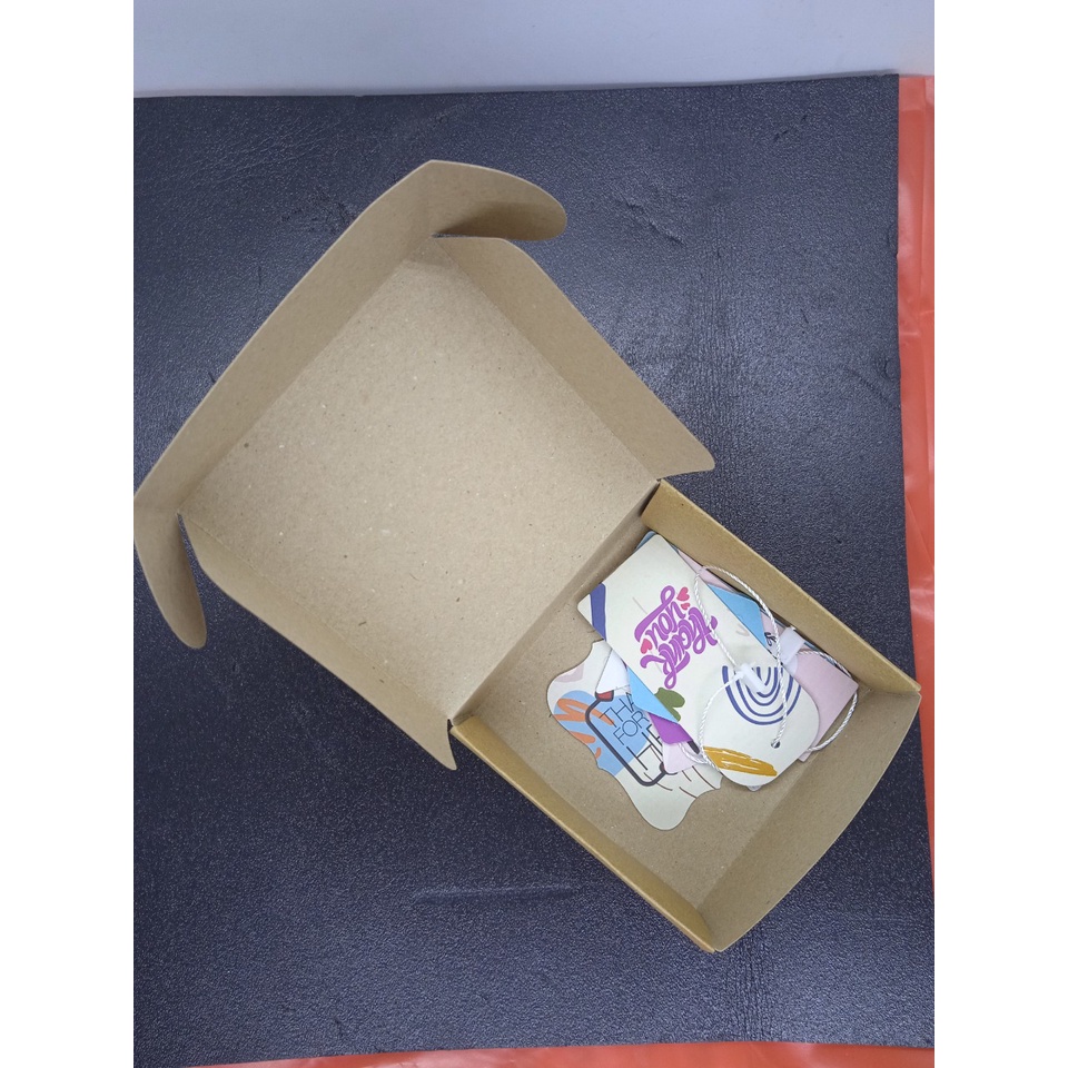 Hộp Giấy Kraft Đựng Bánh Kẹo Họa Tiết Vân Đá Thủ Công Trang Trí Tiệc Cưới 9x9x4cm Hàng có sẵn