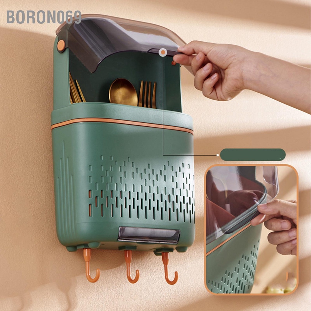 Hộp Đựng Dao Kéo Có Nắp Đậy Chống Nước Chống Rỉ Sét Cho Nhà Bếp Boron069