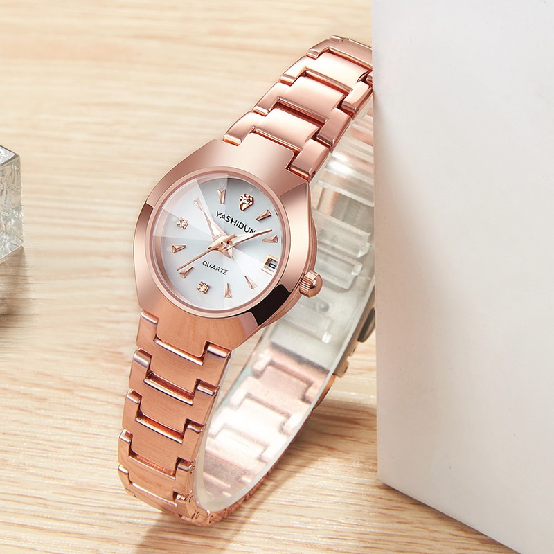 RUIWAY Buy 1 get 1 free (100% original), can wear both men and women, Couple watch with calendar , waterproof,Alloy strap