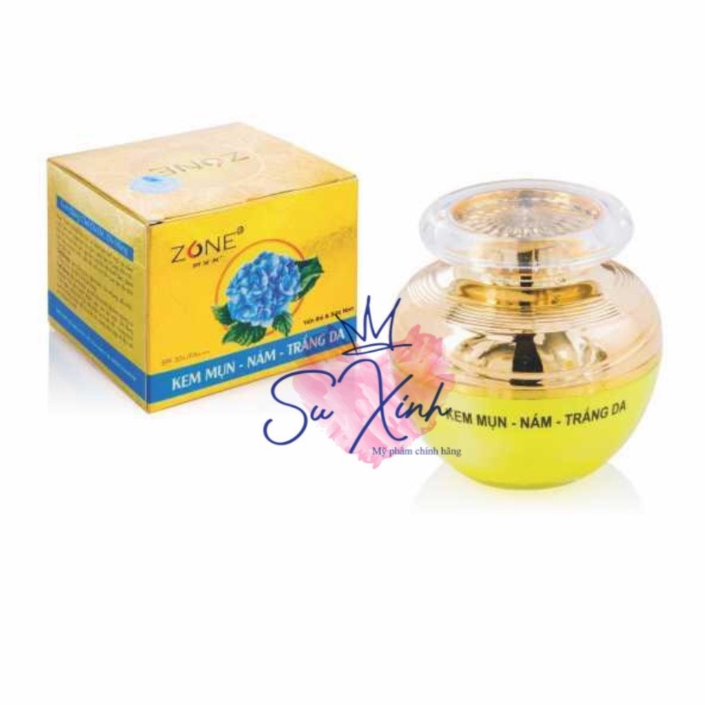 Kem Mụn Thâm Trắng Da Dưỡng Ẩm Se Khít Lỗ Chân Lông ZONE 30g