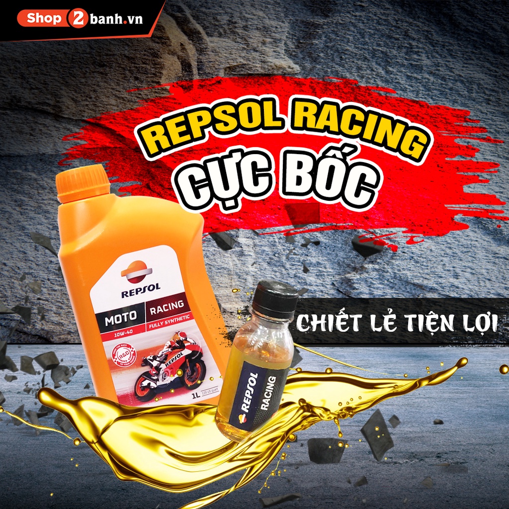 Nhớt Repsol Racing 10W40 chai 1L hoặc 1L1, 1L2, 1L3 (930010)