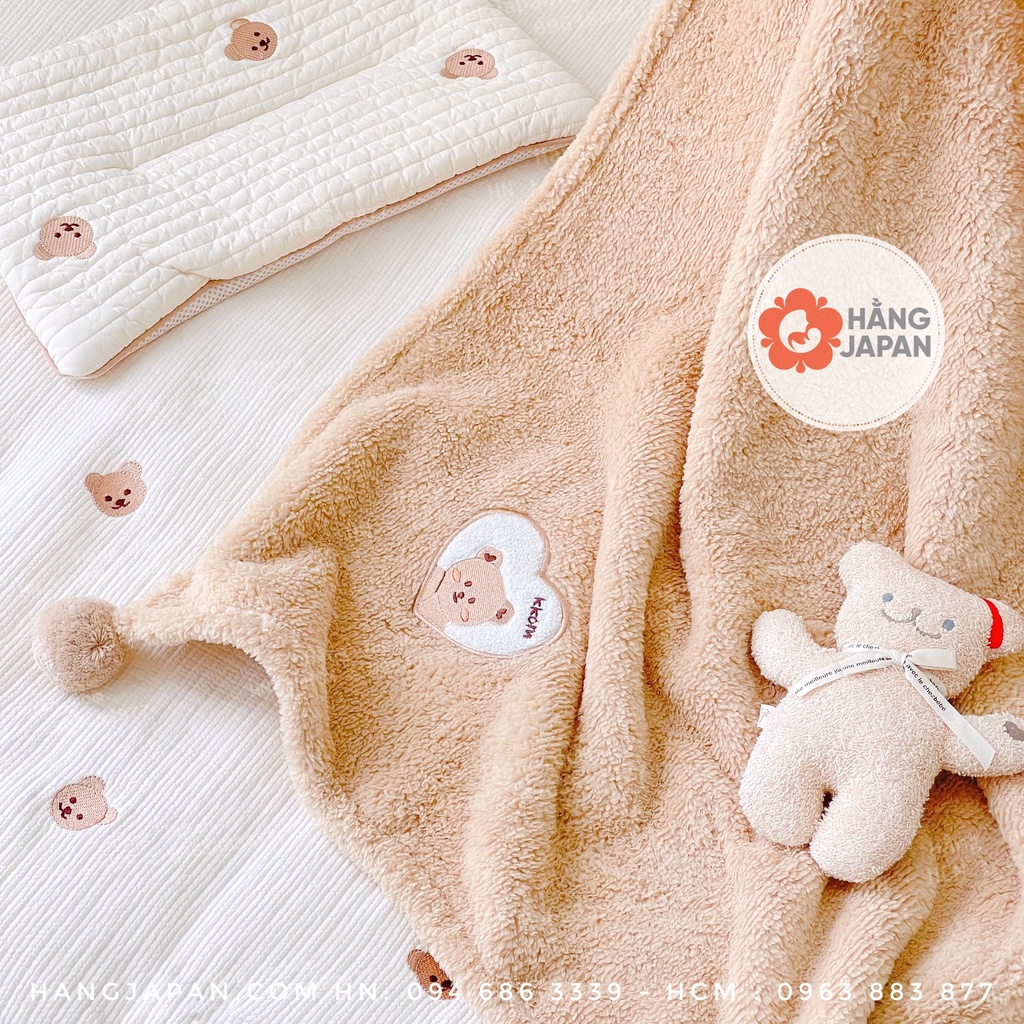 Chăn lông thêu họa tiết Dottodot phiên bản 2022 kích thước 90*130cm