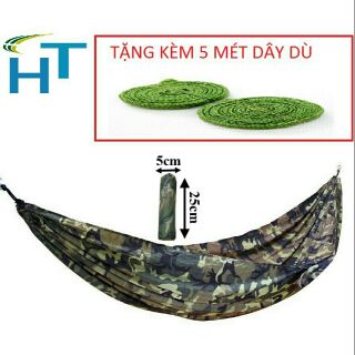 Võng dù thái lan rằng ri tặng kèm 5m dây dù