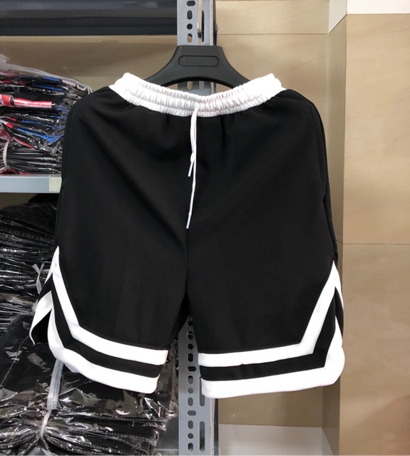 QUẦN SHORT 2V ĐEN Ulzzang UNISEX 1hitshop