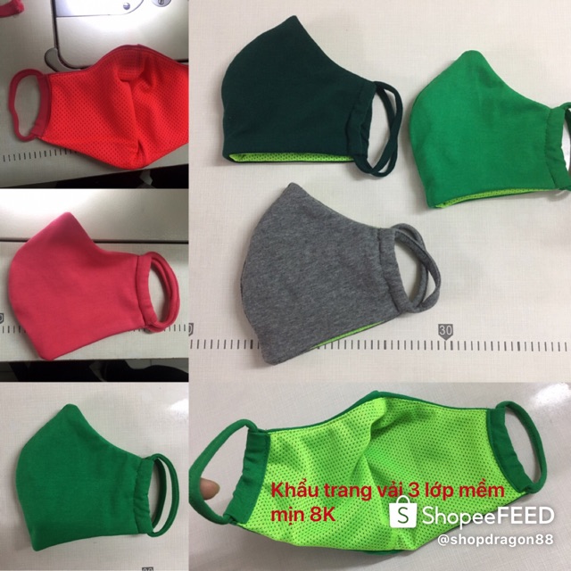 Khẩu trang vải cotton mềm mại thoáng khí