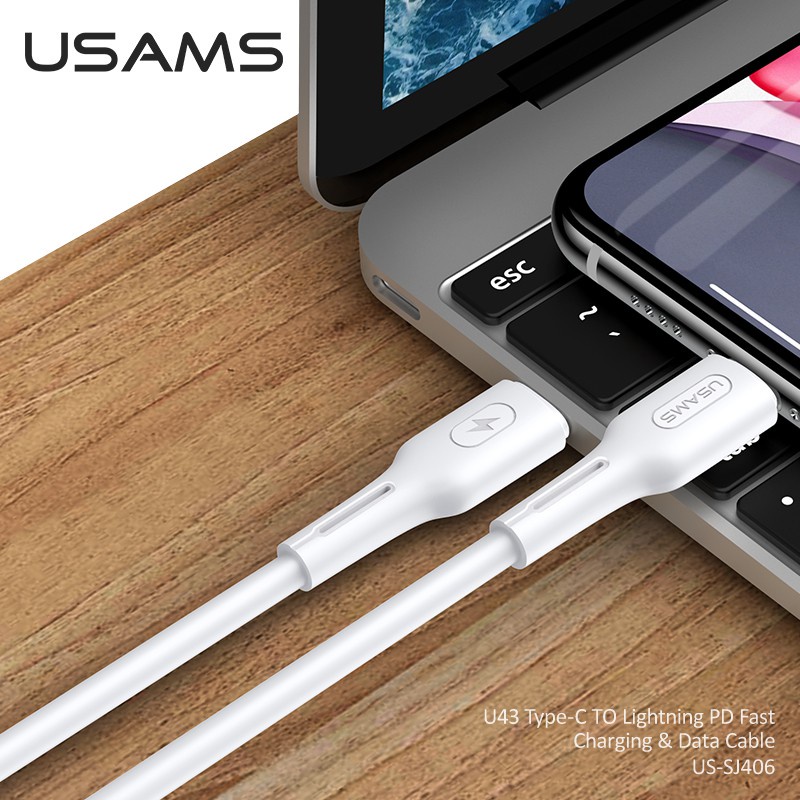 Usams Dây Cáp Sạc Nhanh PD 30W 1.2m USB Type C IP Chất Lượng Cao