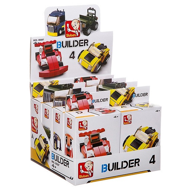 LEGO - Bộ lắp ráp 4 mô hình xe hiện đại SLUBAN ( (8PCS - IOD) " M38-B0597"