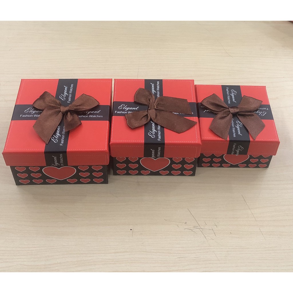 Combo 18c hộp quà nơ gồm 3 size mã HNO008BO | BigBuy360 - bigbuy360.vn