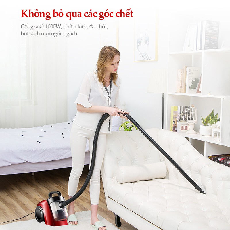 Máy hút bụi gia đình, tặng kèm nhiều đầu hút. Lực hút công suất lớn phạm vi làm việc rộng máy. Bảo hành 2 năm .