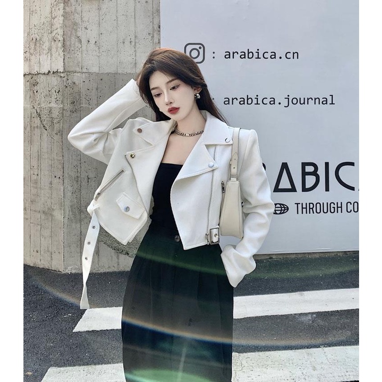 Áo khoác ngắn có dây kéo kiểu dáng thời trang mới 2022