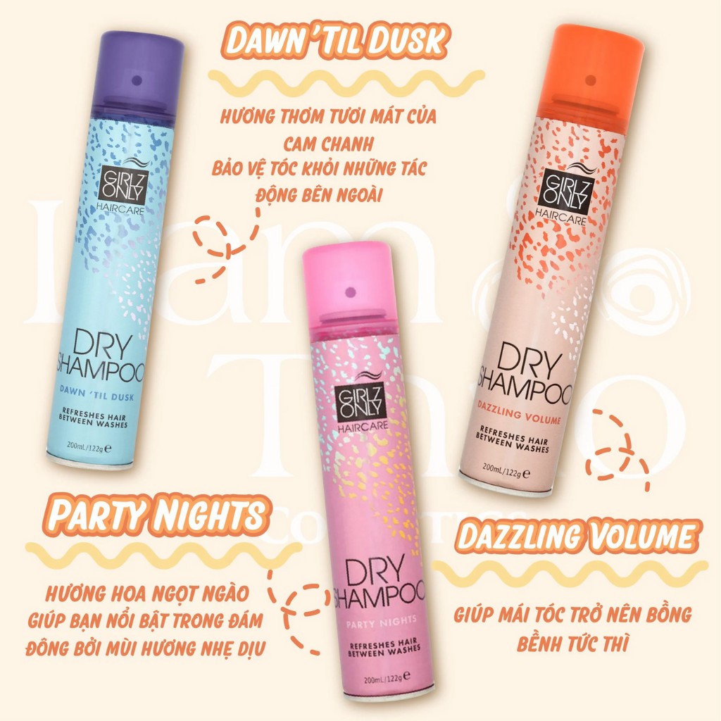 Dầu Gội Khô Girlz Only 200ml - Girlz Only dry shampoo 200ml