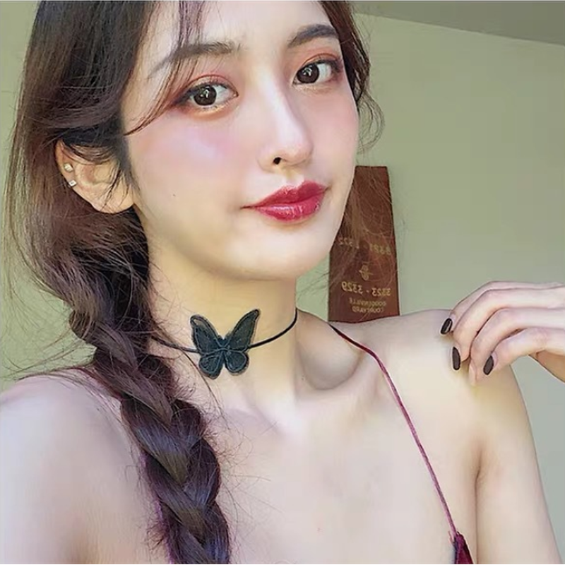 MANYUE Vòng cổ hình bướm phối ren thời trang xinh xắn cho nữ