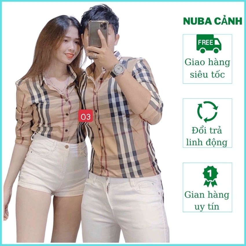 Áo Sơ Mi Nam Nữ Dài Tay Kẻ Sọc Trẻ Trung Cá Tính Lịch Sự Thích Hợp Đi Làm, Đi Chơi NUBA 03