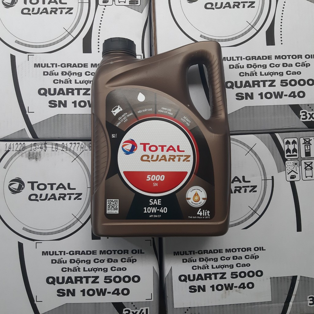 Nhớt động có Total Quartz 5000 10W40 (4 lít)