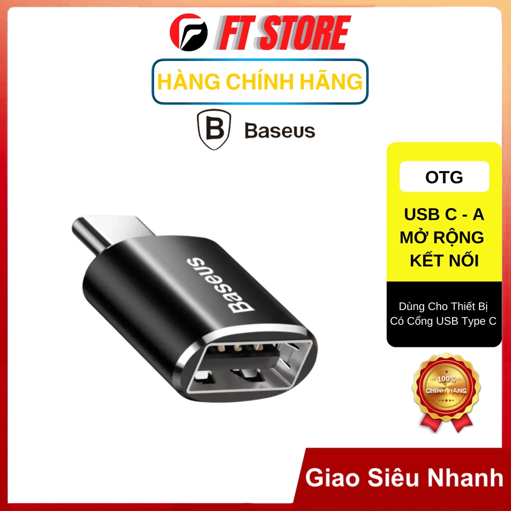 [GIAO HỎA TỐC] Đầu chuyển OTG Baseus từ Type C to USB A