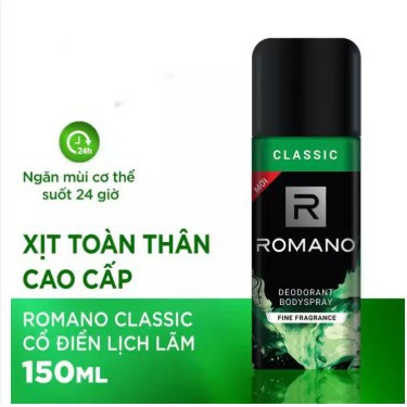 XỊT KHỬ MÙI ROMANO 150ml