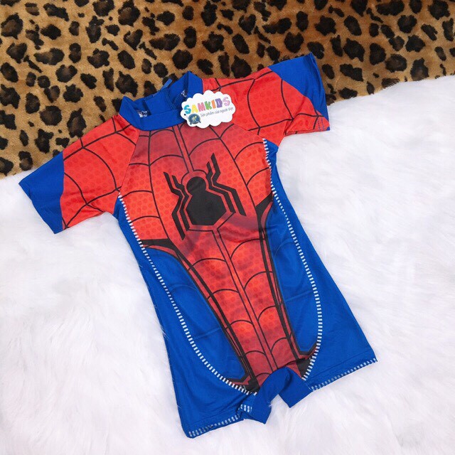 [HÌNH THẬT] Bộ đồ bơi người nhện (spiderman) cho bé 11-30kg