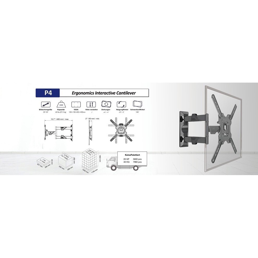 Giá treo tivi đa năng NB-P4 phiên bản mới nhất 2020 -2021