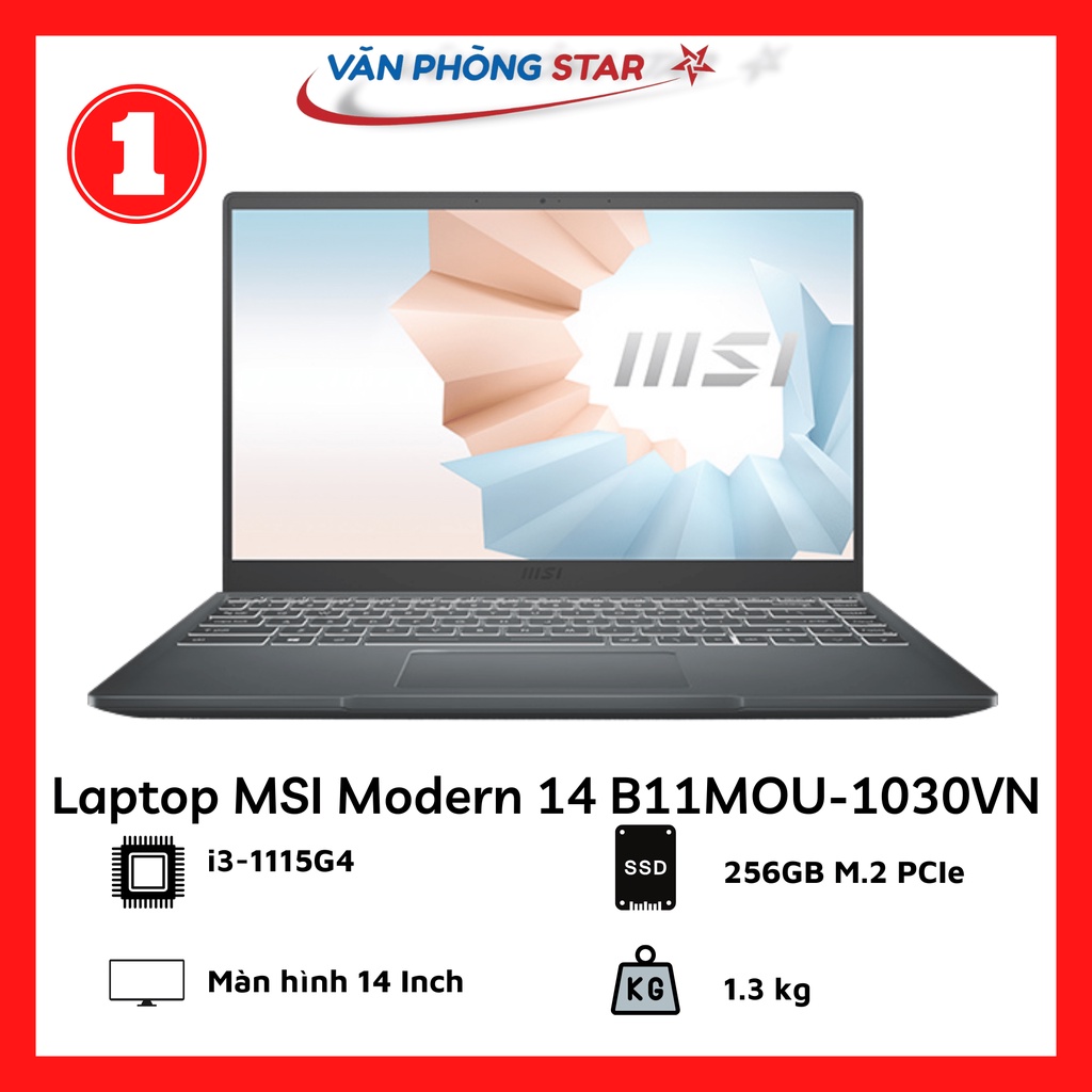 Laptop MSI Modern 14 B11MOU1030VN