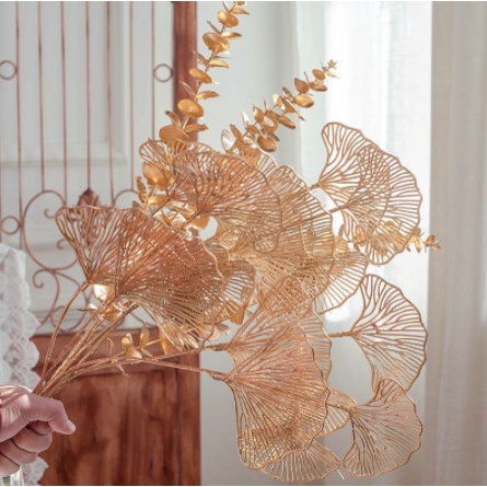 Cành Quạt Vàng, táo vàng, thông vàng Cắm decor trang trí tết, giỏ quà, bình hoa