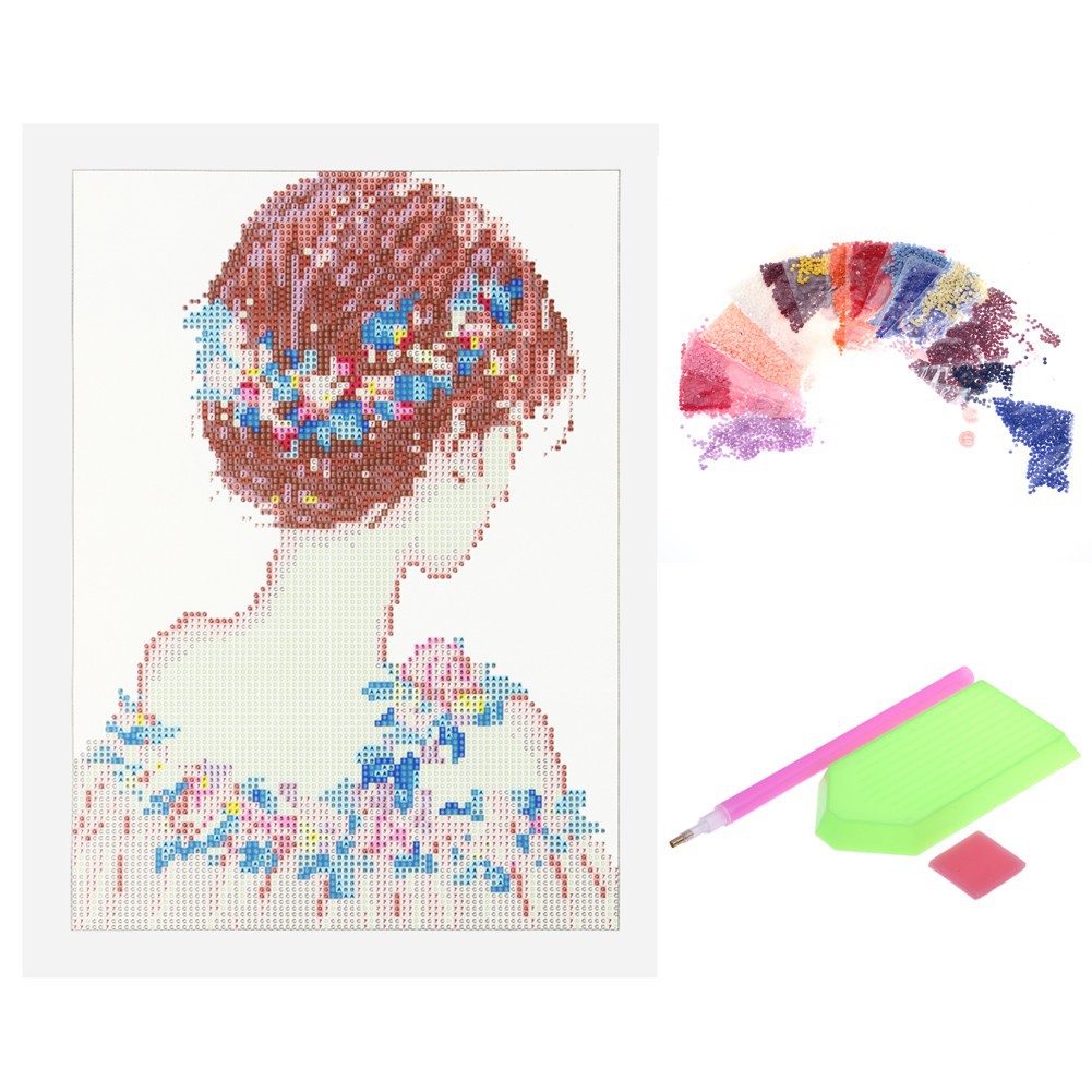 Bộ tự làm tranh khảm đá 5D hình cô gái xinh đẹp độc đáo | BigBuy360 - bigbuy360.vn