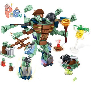 Lego zombie vs plant 4 in 1 - đồ chơi lego minecraft lắp ghép zombie khổng lồ - 380 chi tiết - pibo